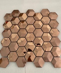 3D Hexagonal Metal Mosaic (Copper)