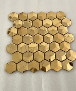 3D Hexagonal Metal Mosaic (GOLD)