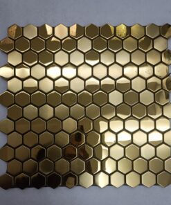 Hexagonal Metal Mosaic (Gold)