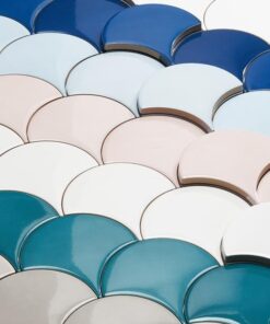 Fish Scale (Fan) Shaped Porcelain Mosaic Tile